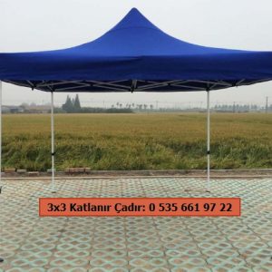 3x3 Katlanır Çadır Tente Mavi